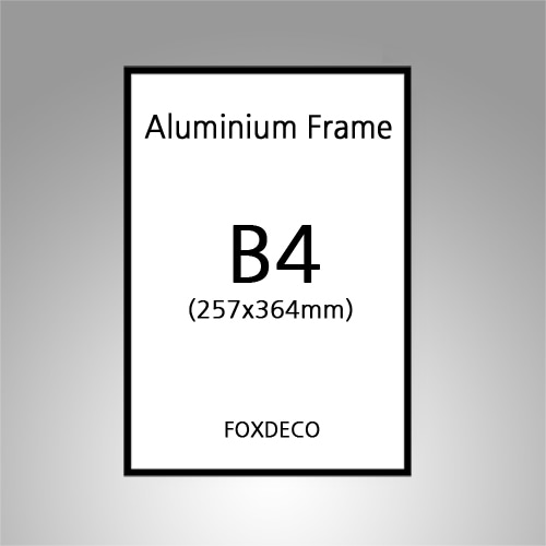 데일리포스터 무광알루미늄액자(B4/블랙/세로/고리/1개, A4/블랙/세로/고리/1개)